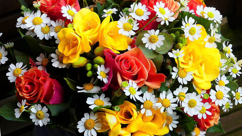 Blumenstrauß ( Symbolbild) Großer bunter Blumenstrauß.